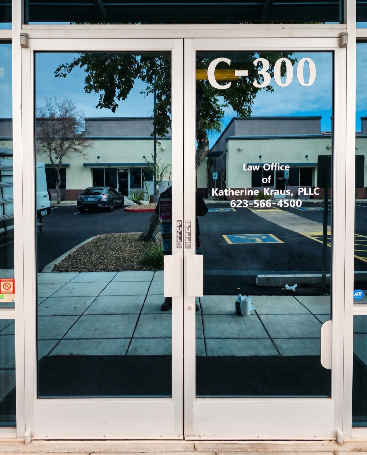 Commercial glass storefront entrance by Mad Touch Glass